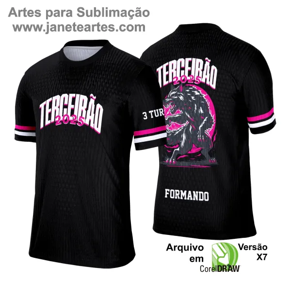  Camisa Terceirão - Arte Vetor - Lobo