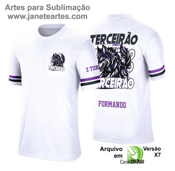  Camisa Terceirão - Arte Vetor - Lobo