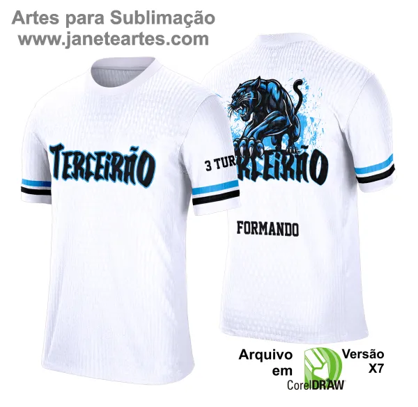  Camisa Terceirão - Arte Vetor - Pantera