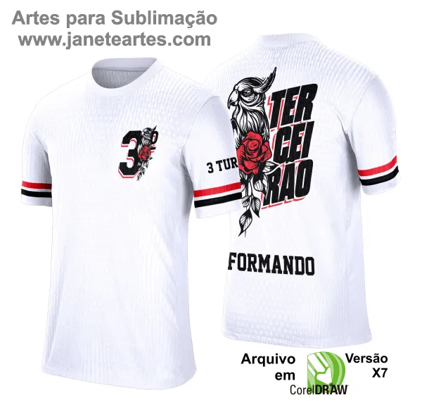  Camisa Terceirão - Arte Vetor - Pássaro