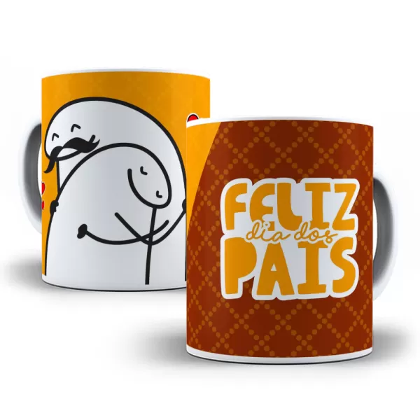 19 Artes Caneca Flork Dia dos Pais Editável Corel Draw + Png 2023 Alta Qualidade