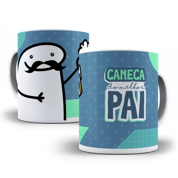 19 Artes Caneca Flork Dia dos Pais Editável Corel Draw + Png 2023 Alta Qualidade