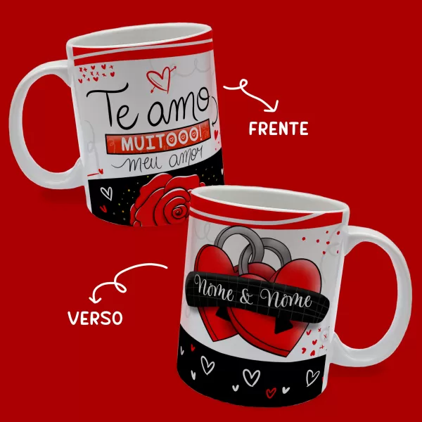 40 Artes para Caneca Dia dos Namorados + Pack