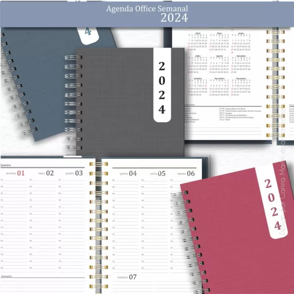 Arquivos Encadernação Capas Miolos Agendas Calendários 2024 #0004