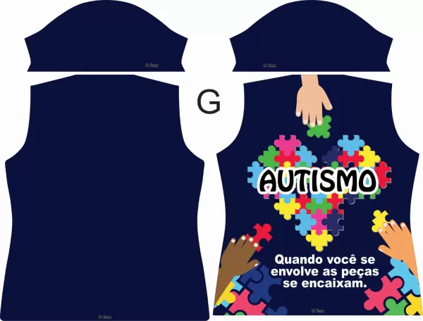 Arte Camisa Autismo | Vetor Camisa Autismo | APAE