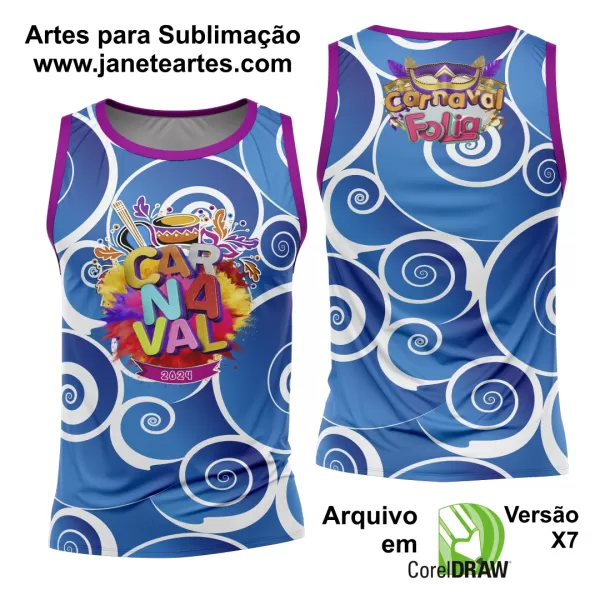 Arte Camisa Bloco Abadá Sublimação Carnaval 2024 - Modelo 03