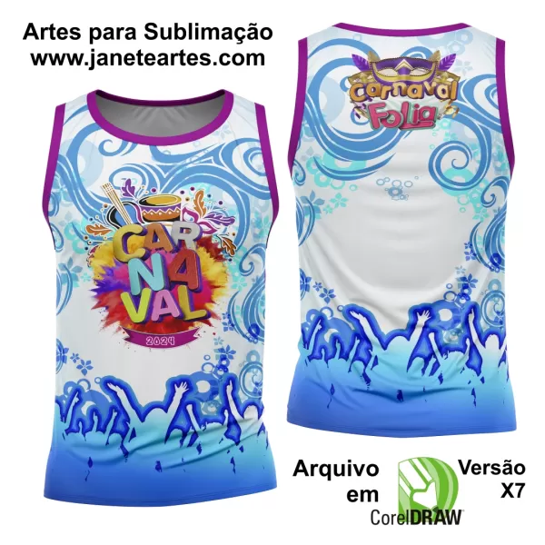 Arte Camisa Bloco Abadá Sublimação Carnaval 2024 - Modelo 02