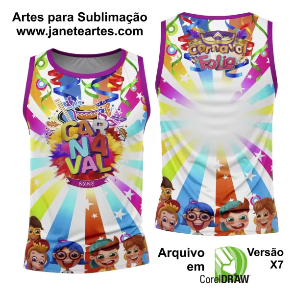 Arte Camisa Bloco Abadá Sublimação Carnaval 2024 - Modelo 06