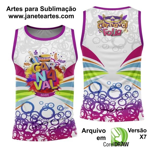 Arte Camisa Bloco Abadá Sublimação Carnaval 2024 - Modelo 07