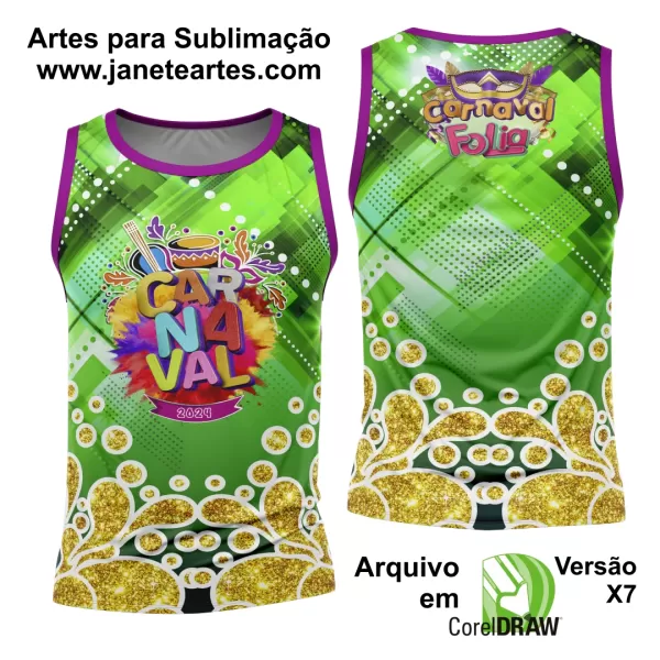 Arte Camisa Bloco Abadá Sublimação Carnaval 2024 - Modelo 09