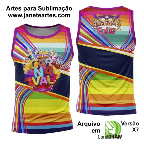 Arte Camisa Bloco Abadá Sublimação Carnaval 2024 - Modelo 13