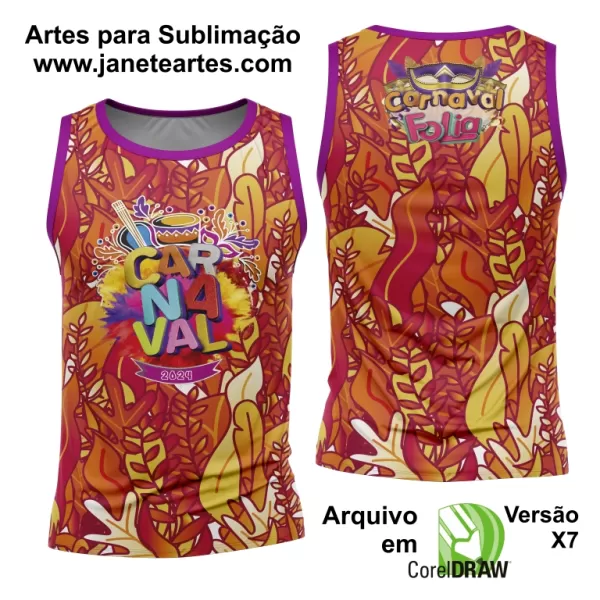 Arte Camisa Bloco Abadá Sublimação Carnaval 2024 - Modelo 111