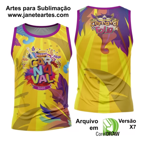 Arte Camisa Bloco Abadá Sublimação Carnaval 2024 - Modelo 112