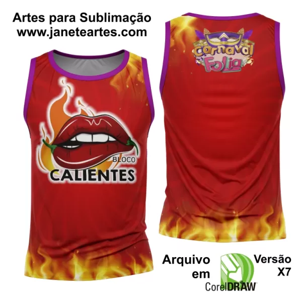 Arte Camisa Bloco Abadá Sublimação Carnaval 2024 - Modelo 119