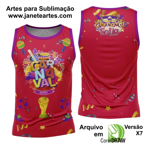 Arte Camisa Bloco Abadá Sublimação Carnaval 2024 - Modelo 121
