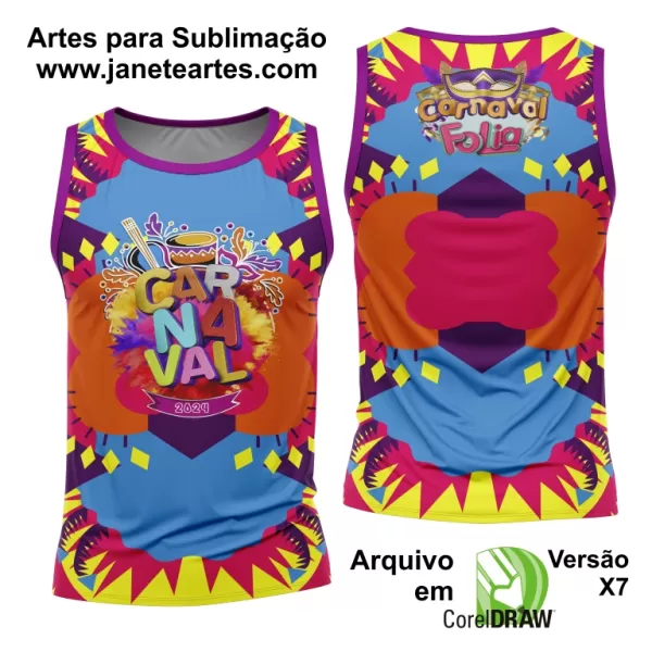 Arte Camisa Bloco Abadá Sublimação Carnaval 2024 - Modelo 128