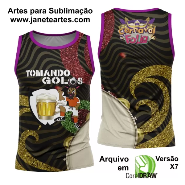Arte Camisa Bloco Abadá Sublimação Carnaval 2024 - Modelo 131