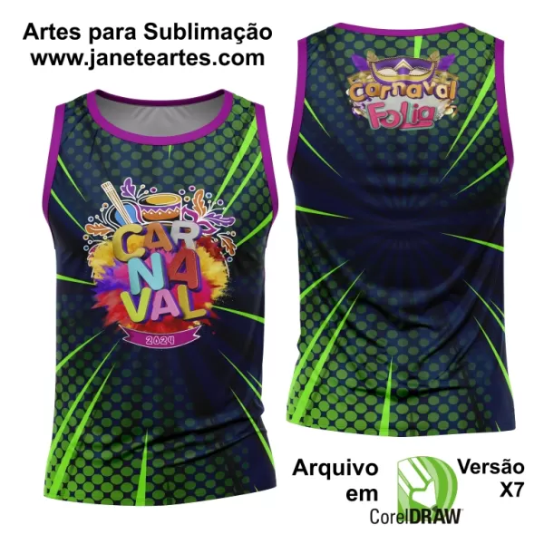 Arte Camisa Bloco Abadá Sublimação Carnaval 2024 - Modelo 132