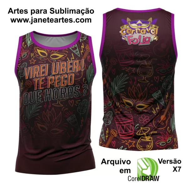 Arte Camisa Bloco Abadá Sublimação Carnaval 2024 - Modelo 134