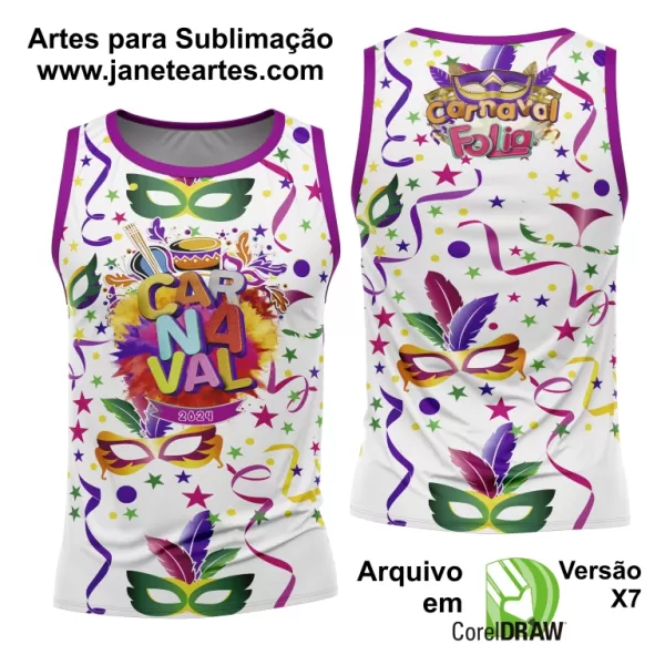 Arte Camisa Bloco Abadá Sublimação Carnaval 2024 - Modelo 135