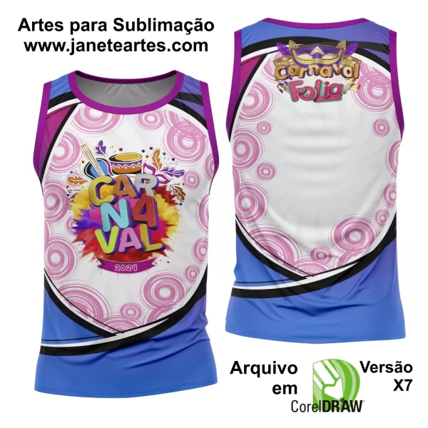 Arte Camisa Bloco Abadá Sublimação Carnaval 2024 - Modelo 14