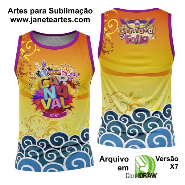 Arte Camisa Bloco Abadá Sublimação Carnaval 2024 - Modelo 16