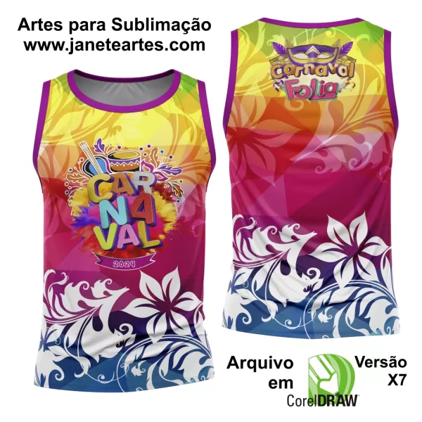 Arte Camisa Bloco Abadá Sublimação Carnaval 2024 - Modelo 18