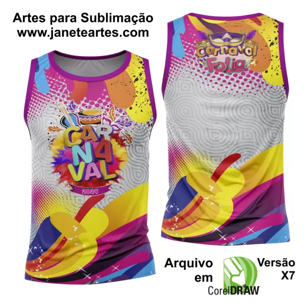 Arte Camisa Bloco Abadá Sublimação Carnaval 2024 - Modelo 24