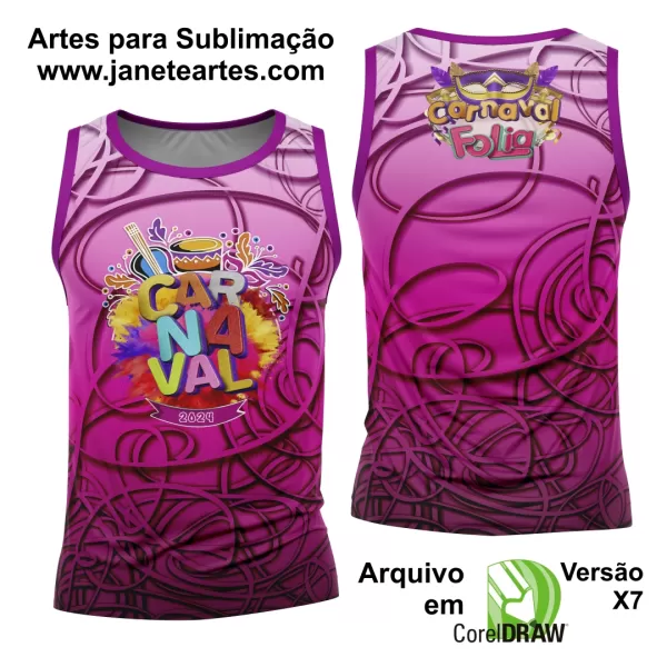 Arte Camisa Bloco Abadá Sublimação Carnaval 2024 - Modelo 26
