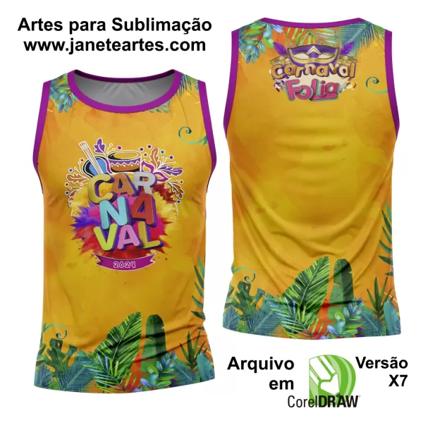 Arte Camisa Bloco Abadá Sublimação Carnaval 2024 - Modelo 25