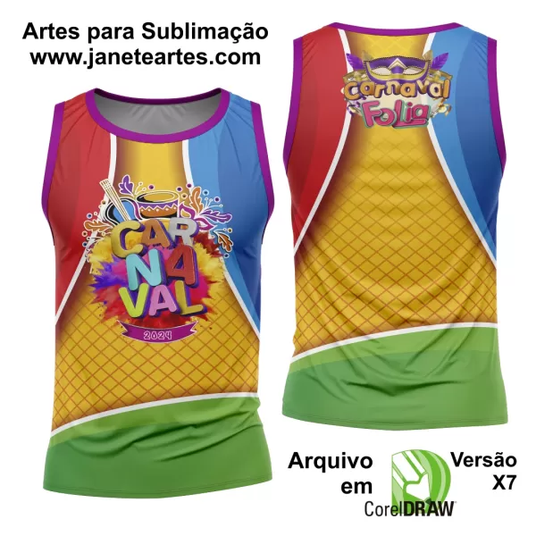 Arte Camisa Bloco Abadá Sublimação Carnaval 2024 - Modelo 28