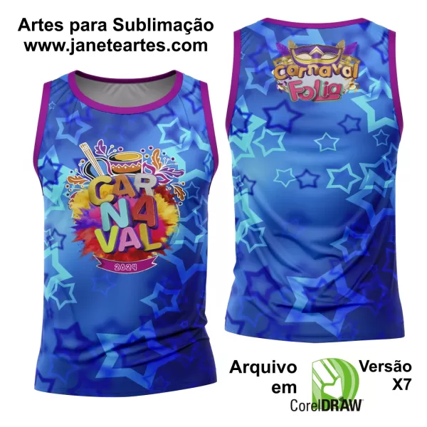 Arte Camisa Bloco Abadá Sublimação Carnaval 2024 - Modelo 30