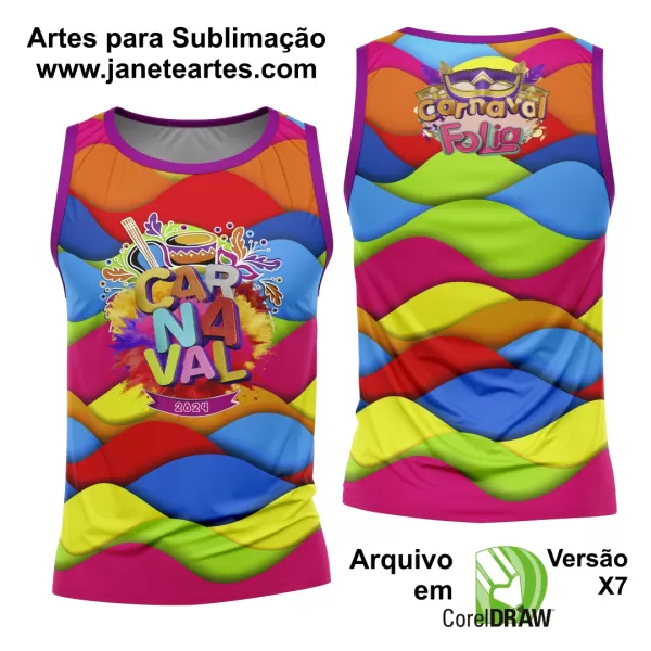 Arte Camisa Bloco Abadá Sublimação Carnaval 2024 - Modelo 32