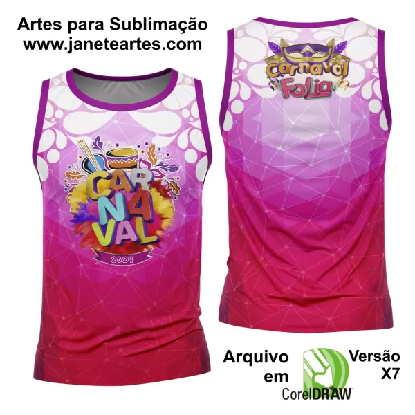Arte Camisa Bloco Abadá Sublimação Carnaval 2024 - Modelo 34