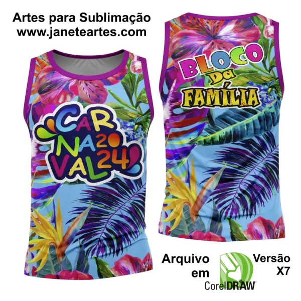 Arte Camisa Bloco Abadá Sublimação Carnaval 2024 - Modelo 49