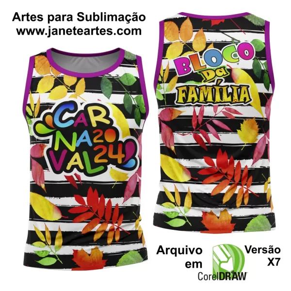 Arte Camisa Bloco Abadá Sublimação Carnaval 2024 - Modelo 53