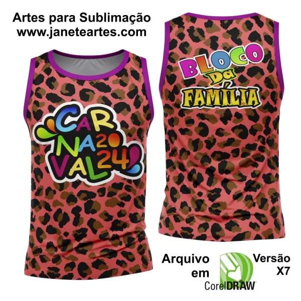 Arte Camisa Bloco Abadá Sublimação Carnaval 2024 - Modelo 62