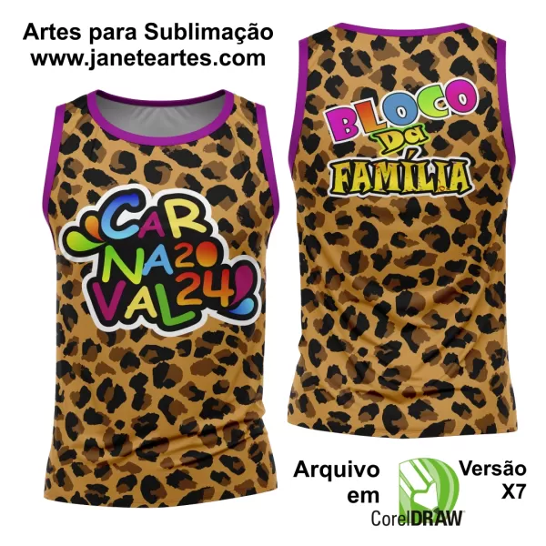 Arte Camisa Bloco Abadá Sublimação Carnaval 2024 - Modelo 65