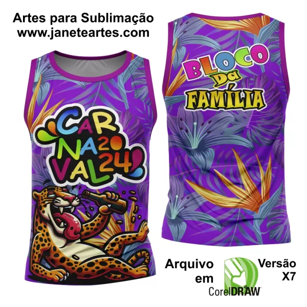 Arte Camisa Bloco Abadá Sublimação Carnaval 2024 - Modelo 66