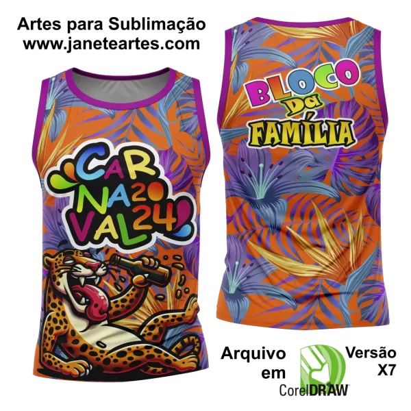 Arte Camisa Bloco Abadá Sublimação Carnaval 2024 - Modelo 67