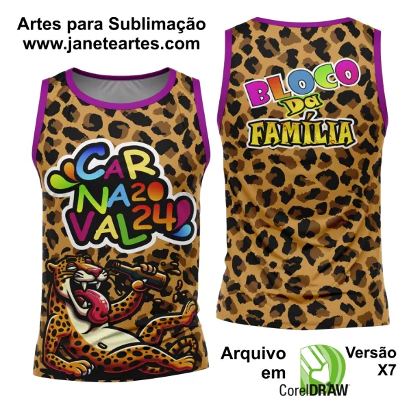 Arte Camisa Bloco Abadá Sublimação Carnaval 2024 - Modelo 70