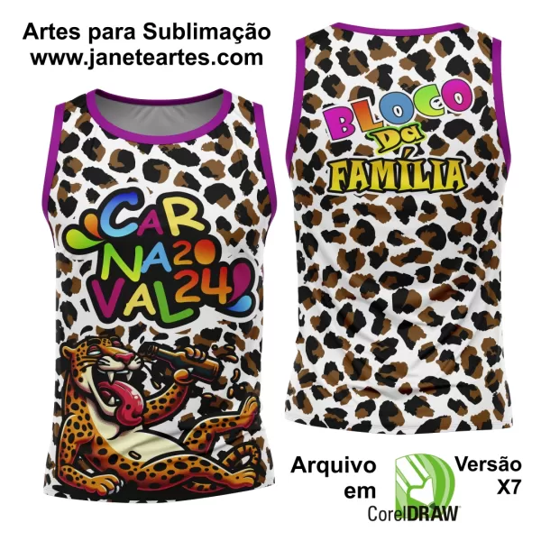 Arte Camisa Bloco Abadá Sublimação Carnaval 2024 - Modelo 73