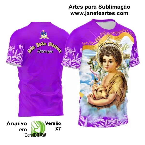 Arte Camisa Estampa Religião 2024 - São João Batista