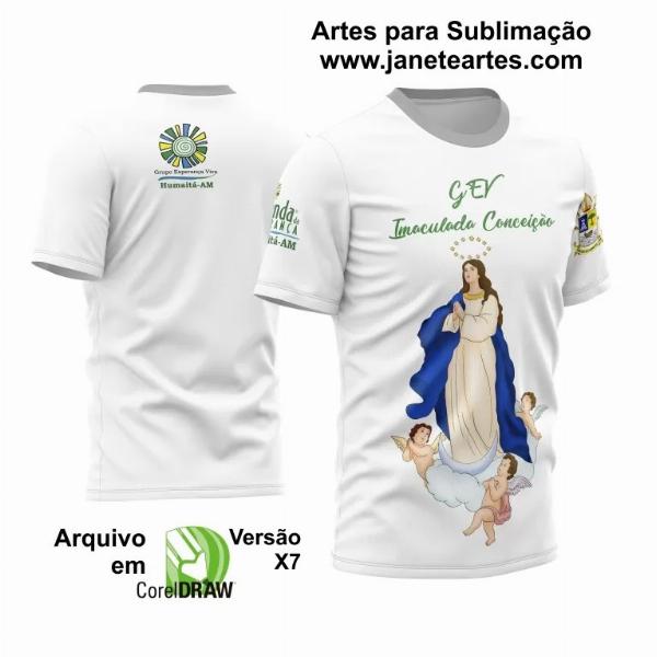 Arte Camisa Imaculada Conceição Branca