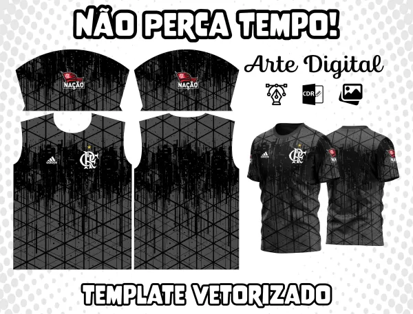 Arte Vetor Camsia do Flamengo
