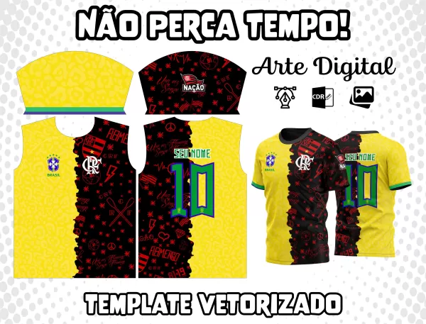 Arte Camisa do Flamengo Brasil M5