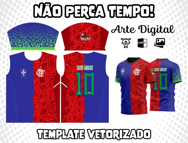 Arte Camisa do Flamengo Brasil Goleiro M3