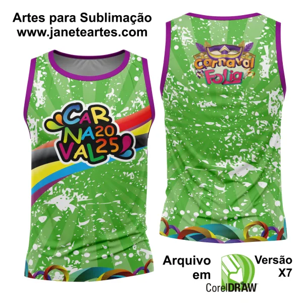 Arte Estampa Camisa Abadá de Carnaval 2025