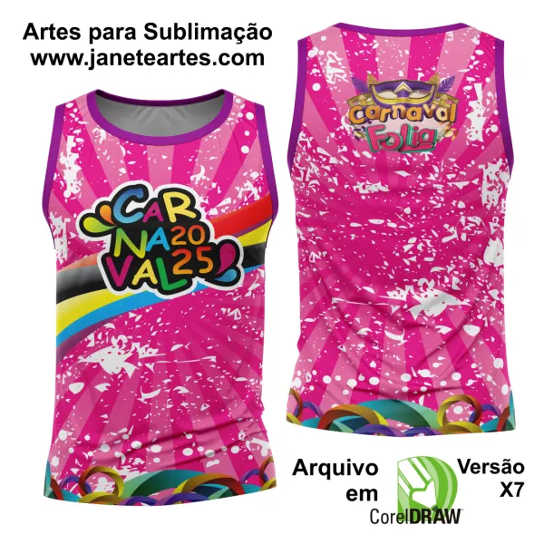 Arte Estampa Camisa Abadá de Carnaval 2025