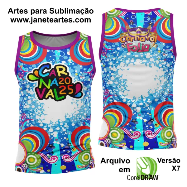 Arte Estampa Camisa Abadá de Carnaval 2025